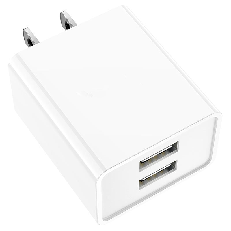 Adaptateur de voyage pour chargeur de prise murale d'alimentation à deux ports USB-A Adaptateur de voyage pour chargeur de prise murale d'alimentation à deux ports USB-A